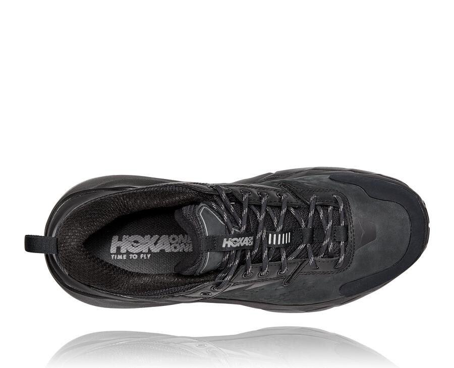 Trail Shoes Mens - Hoka One One Kaha Low GORE-TEX - Black - XKESUNY-59